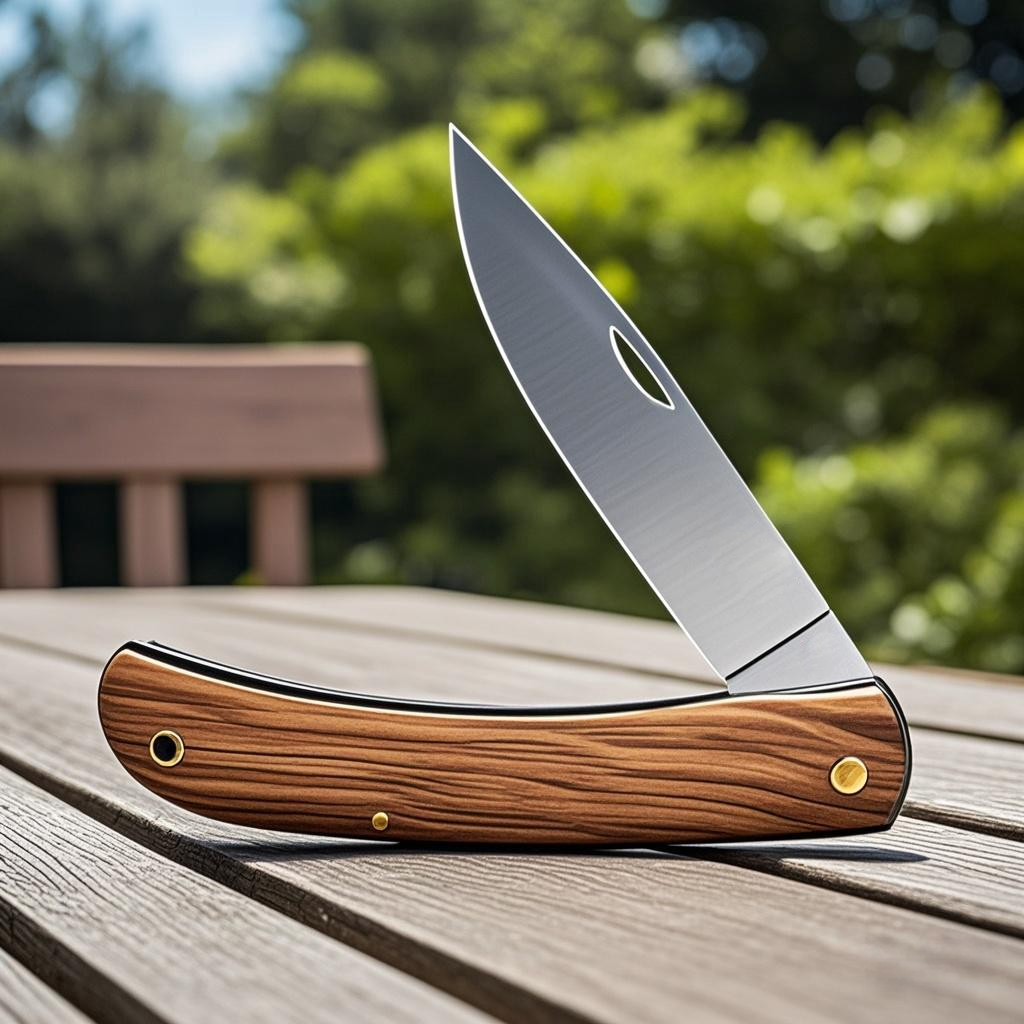 Edc Daily Carry - Rosewood Handle Pocket Knife Stainless Steel