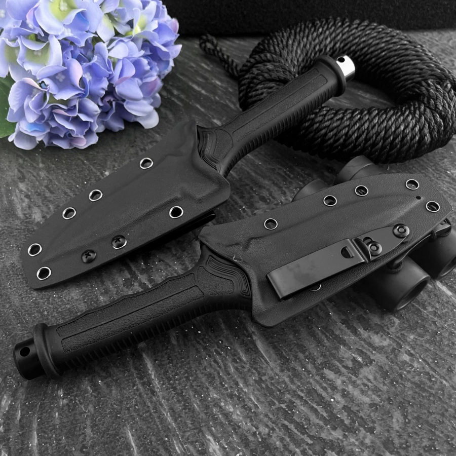 Edc Carry Fixed Blade Knife - High-hardness Straight Knife 7Cr13Mov Blade Nylon