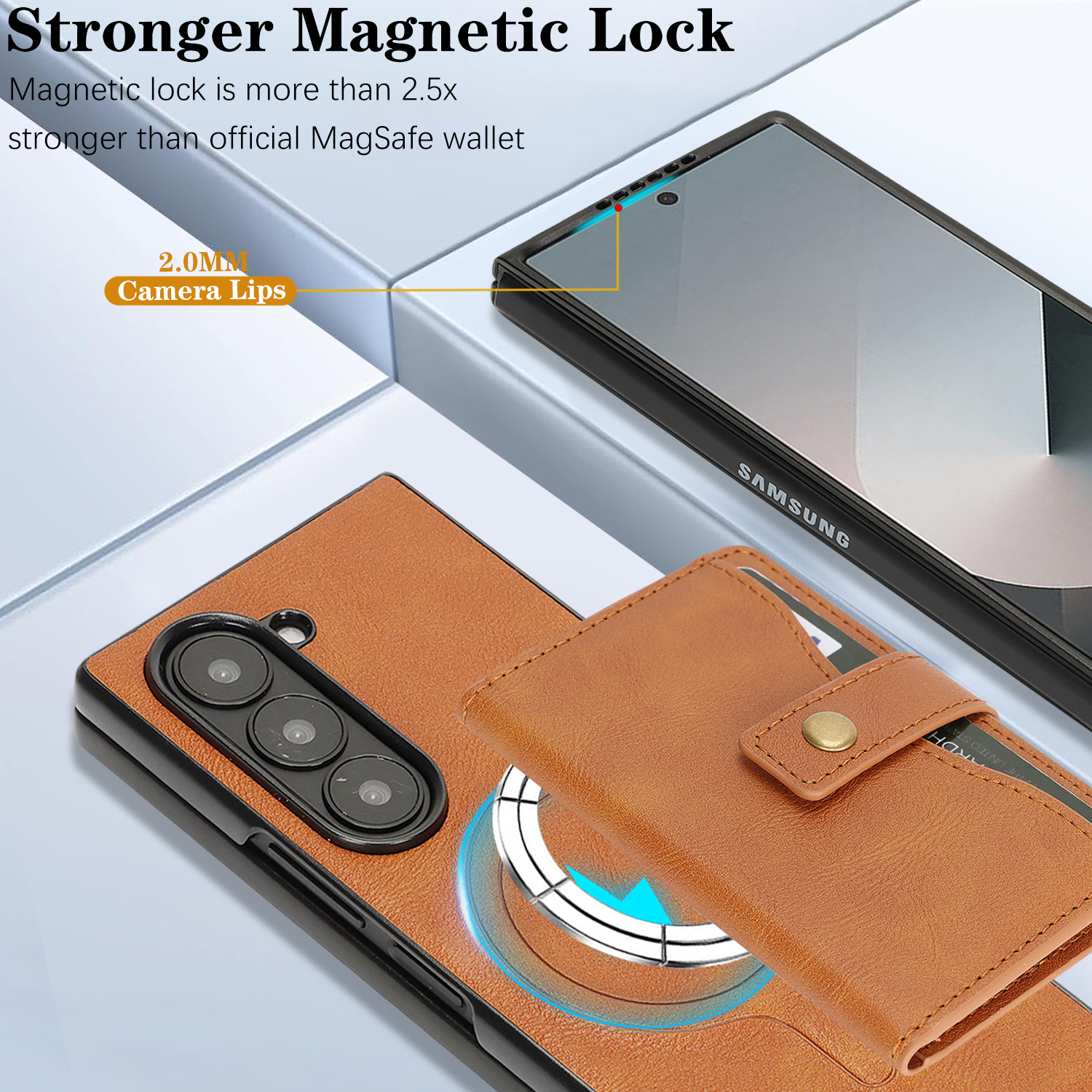 Applicable to Samsung Z Fold7  - Money Clip Magnetic reseña y precio