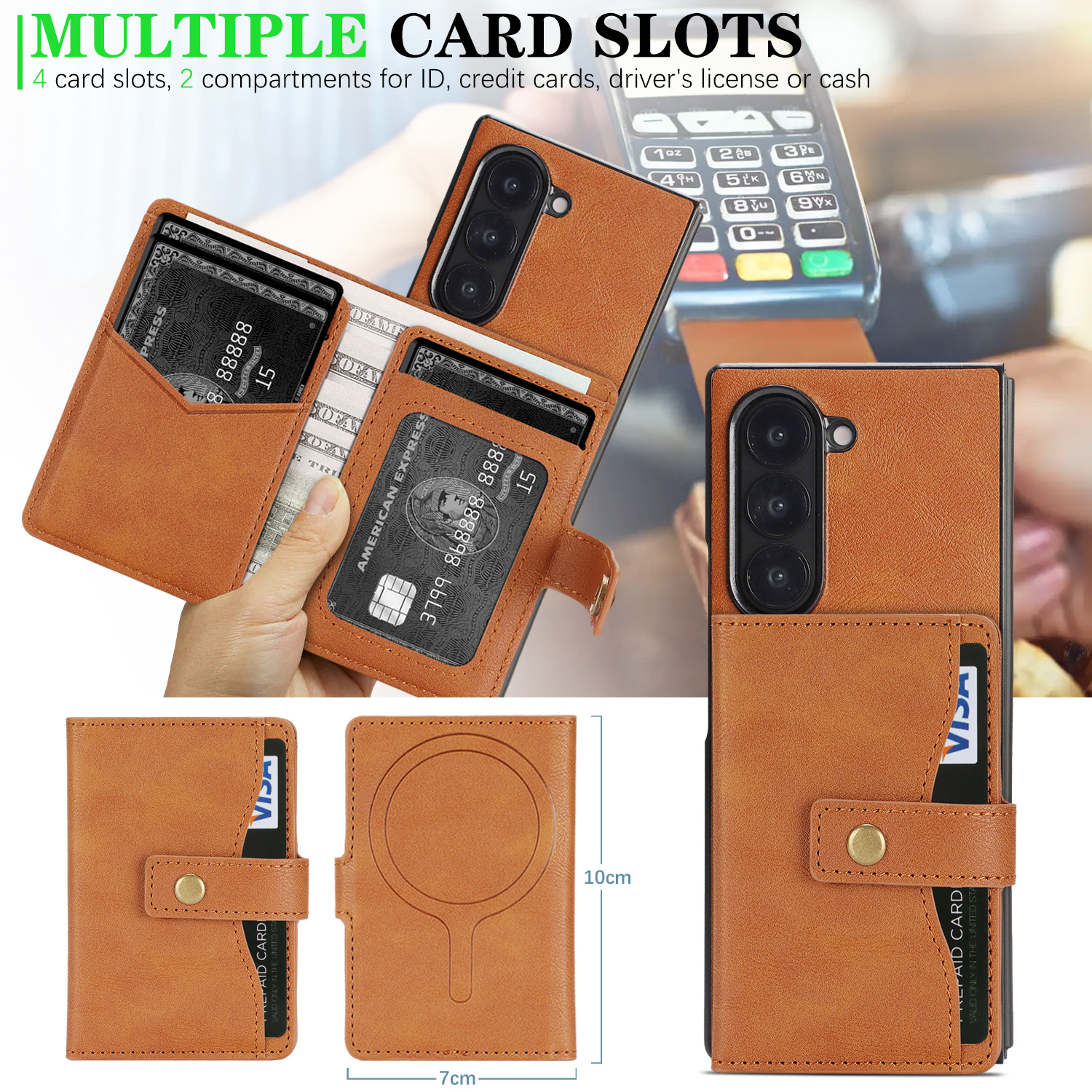 Applicable to Samsung Z Fold7  - Money Clip Magnetic reseña y precio