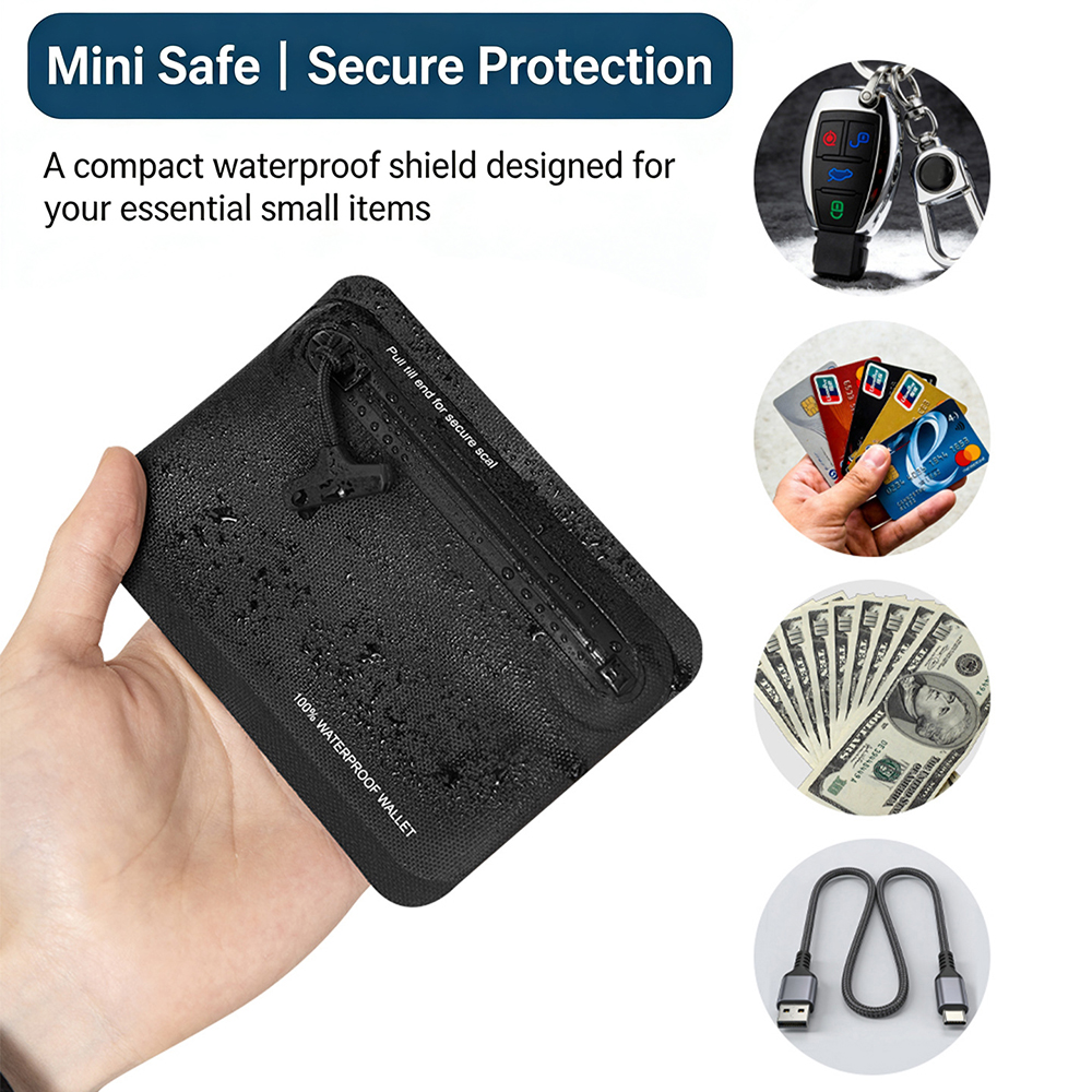 100% Waterproof Zipper Coin Pu - Leather Edc. Carry Pouch reseña y precio