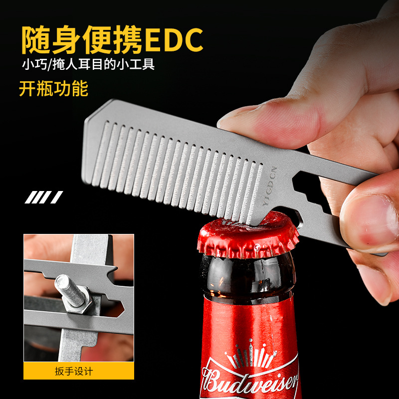 TC4 Titanium Alloy Comb, Bottl - Comb Pocket Titanium reseña y precio
