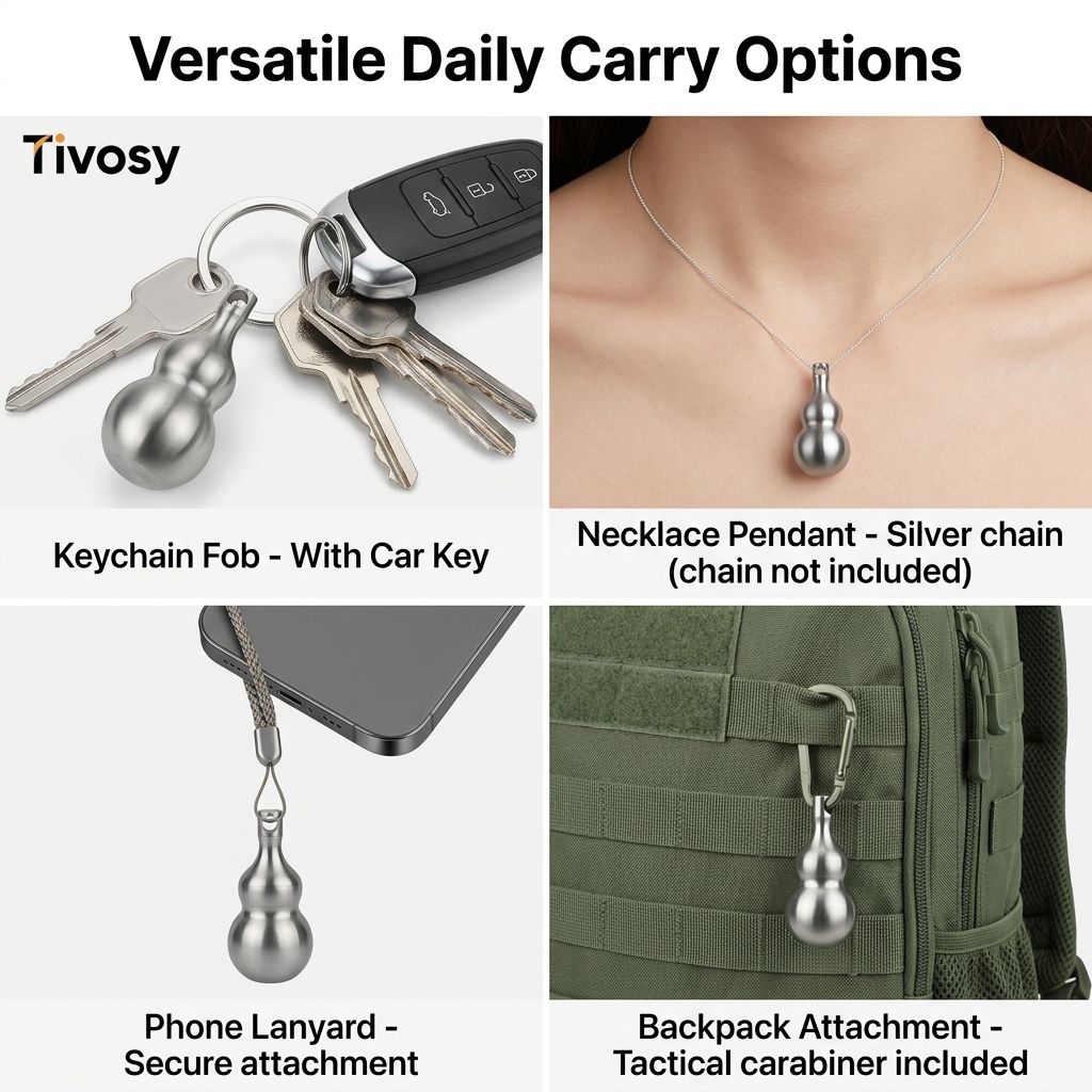 Tivosy Pure Titanium Lucky Gou - Pill Fob Capsule reseña y precio