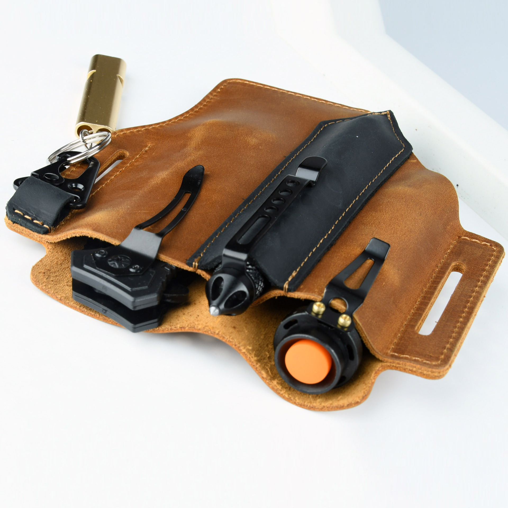Men Travel Tactical Waist Bag  - Leather Edc. Carry Pouch reseña y precio