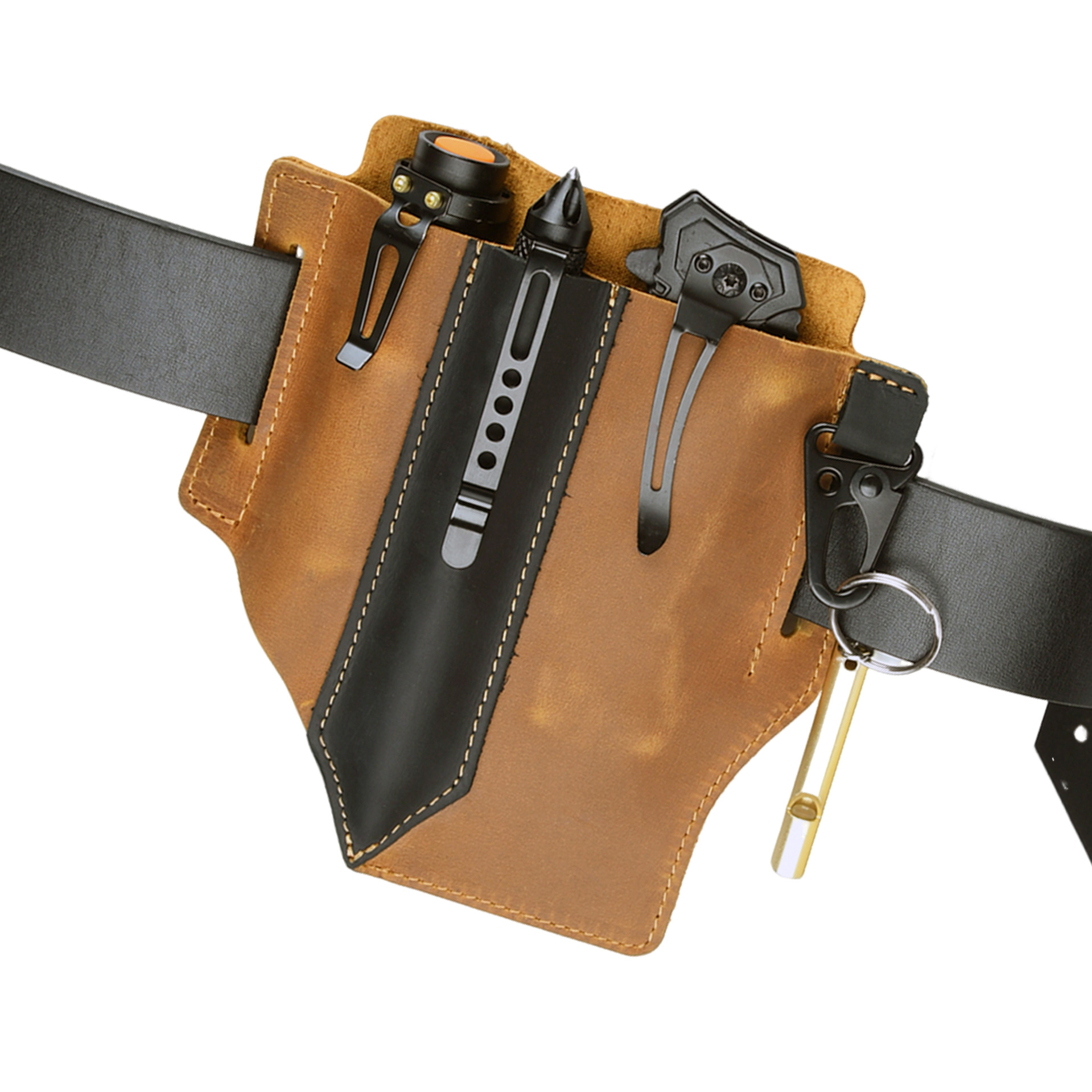 Men Travel Tactical Waist Bag  - Leather Edc. Carry Pouch reseña y precio