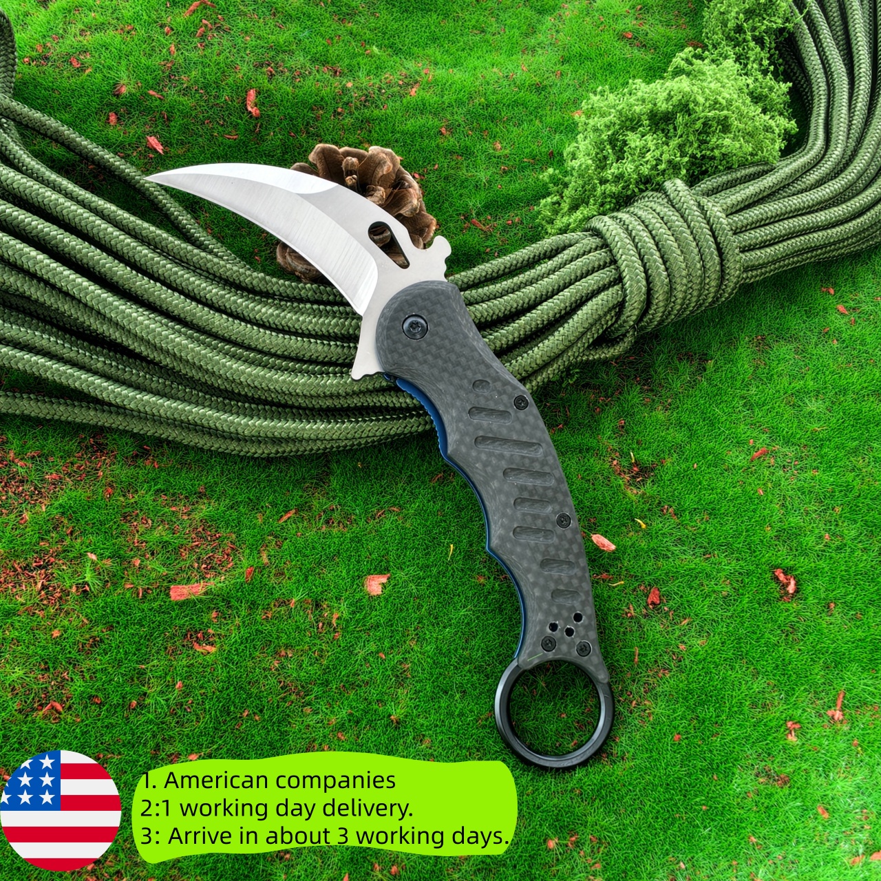 Claw shaped folding knife with - Edc Daily Carry reseña y precio
