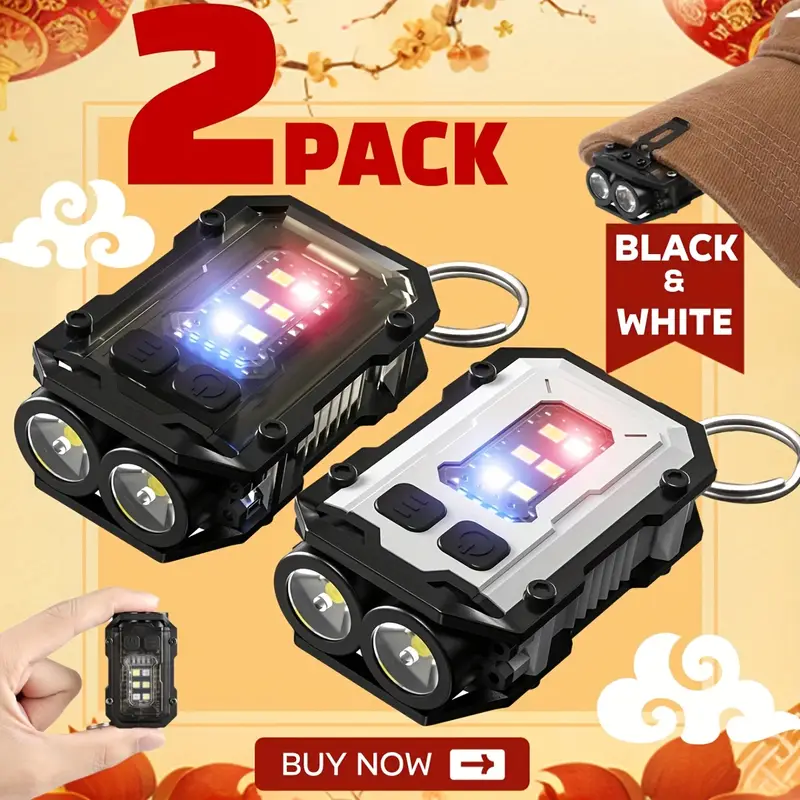 Clip-On Flashlight Rechargeabl - Keychain Flashlight reseña y precio