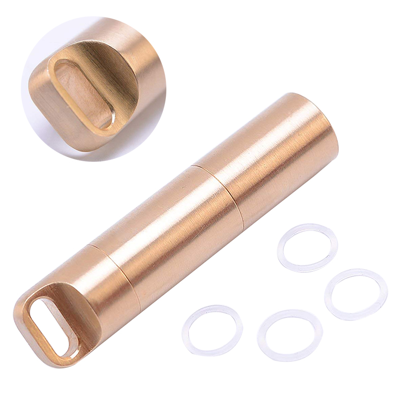 Waterproof Brass Airtight Wate - Pill Fob Capsule reseña y precio