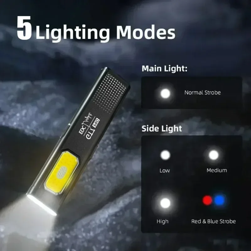 Mini LED Flashlight USB C Rech - Keychain Flashlight reseña y precio