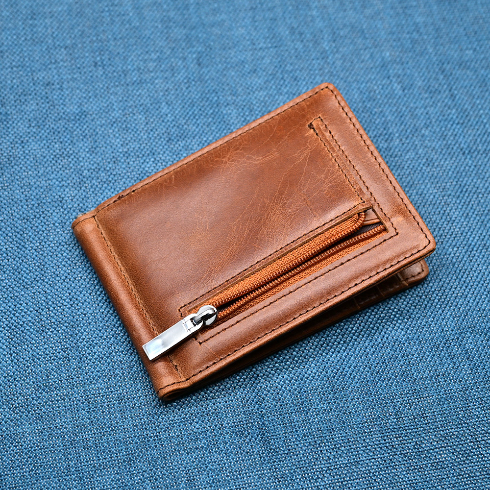 Genuine Leather Mens Wallet Mo - Money Clip Magnetic reseña y precio