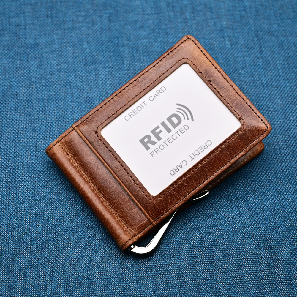 Genuine Leather Mens Wallet Mo - Money Clip Magnetic reseña y precio