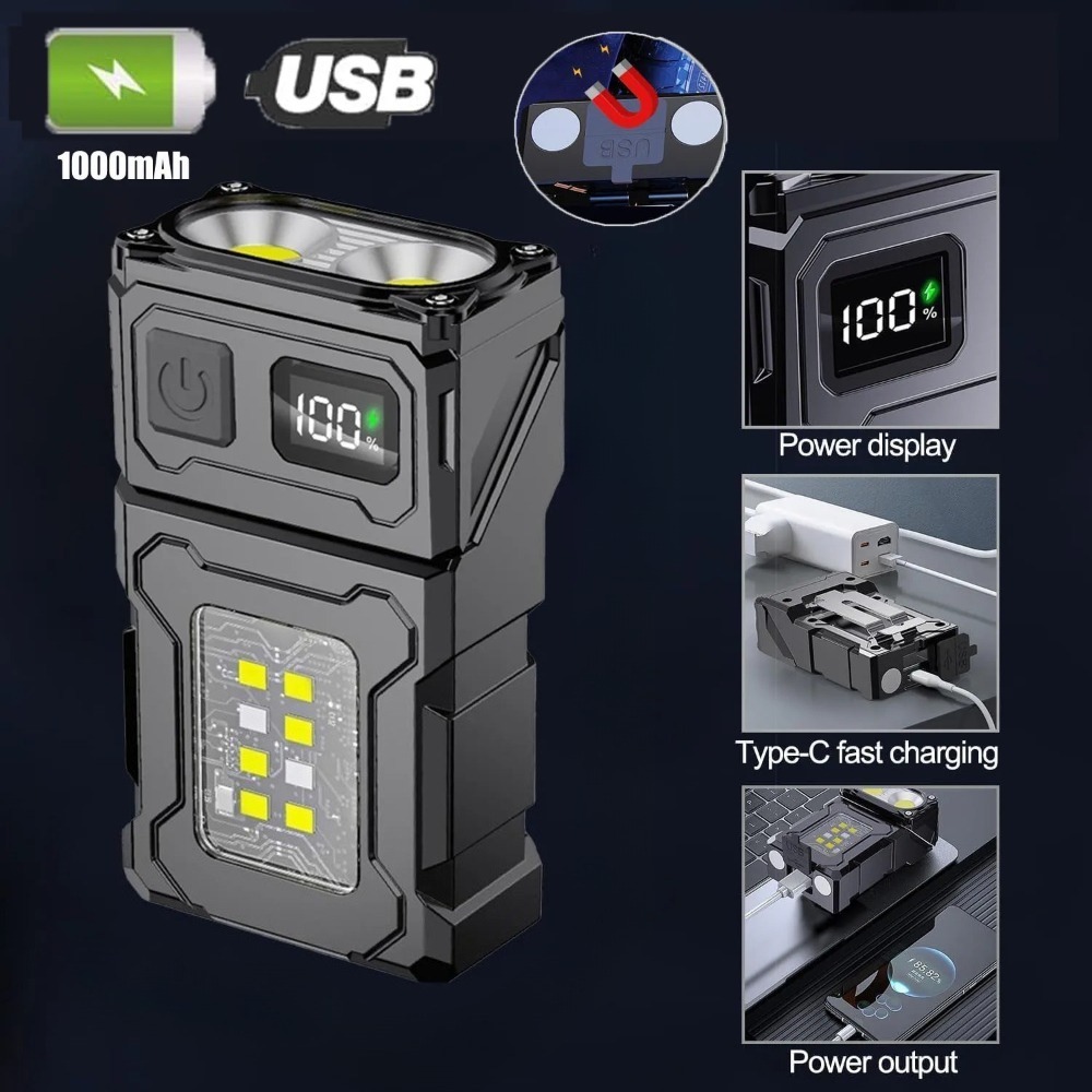 180° Rotatable LED Flashlight  - Keychain Flashlight reseña y precio