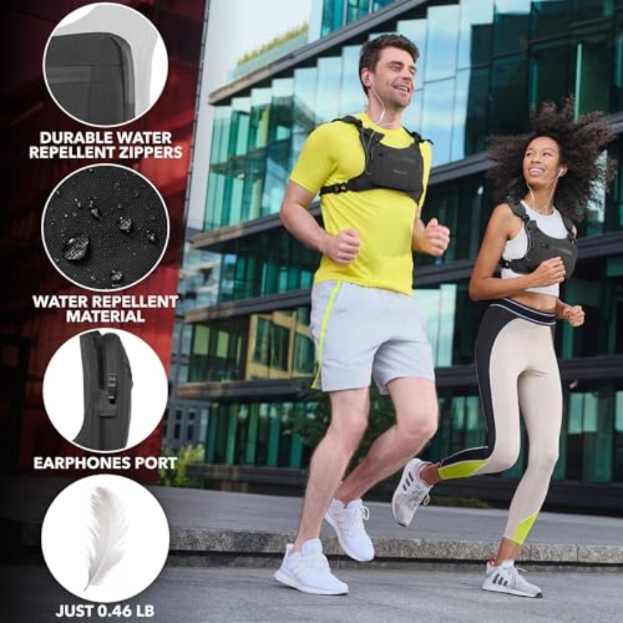 Running Chest Pack Reflective  - Leather Edc. Carry Pouch reseña y precio