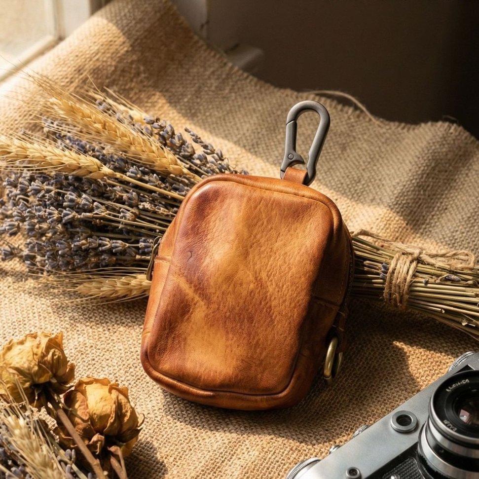 Rugged Vintage Leather Mini Cl - Leather Edc. Carry Pouch reseña y precio
