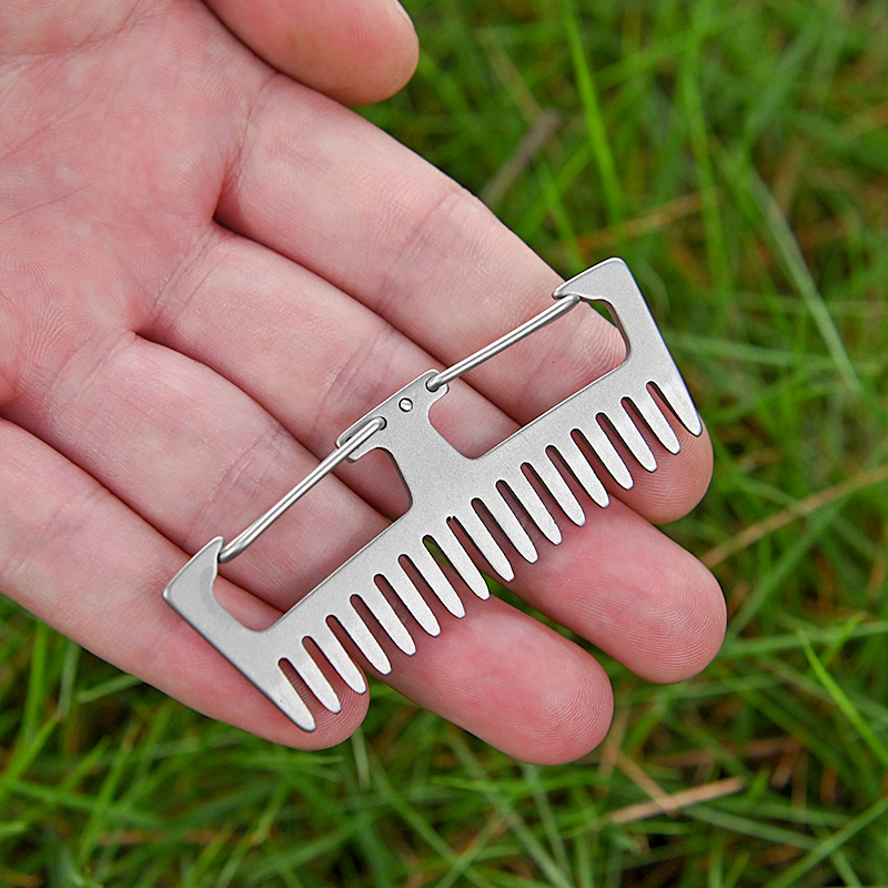 Titanium Alloy Comb EDC Multi- - Comb Pocket Titanium reseña y precio