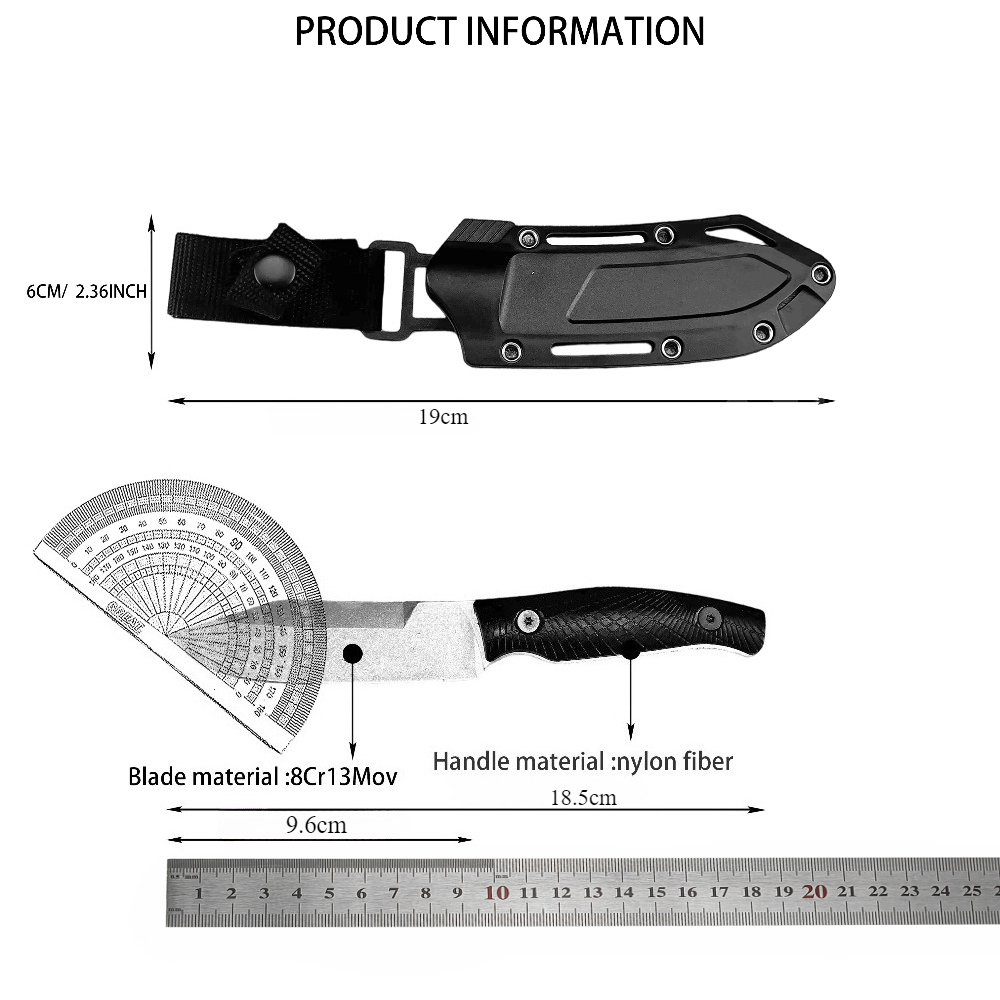 KS 1083 Black Small Straight K - Edc Carry Fixed Blade Knife reseña y precio