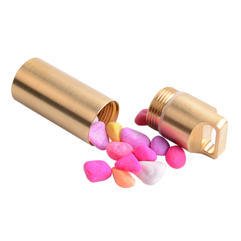 Brass Airtight Watertight Stor - Pill Fob Capsule reseña y precio