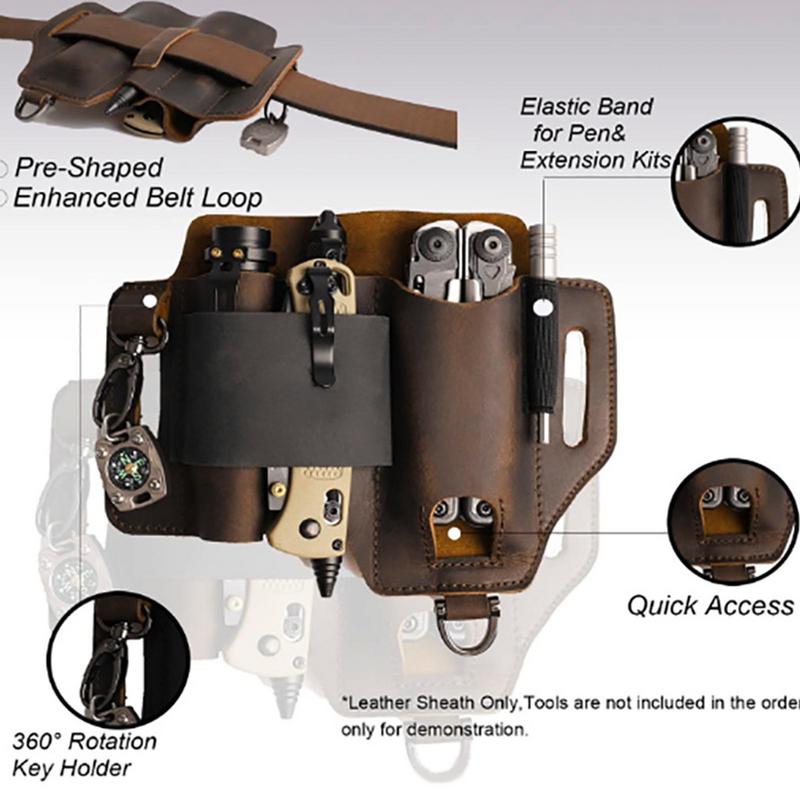 Men Leather EDCs Organizer She - Edc Carry Flashlight reseña y precio