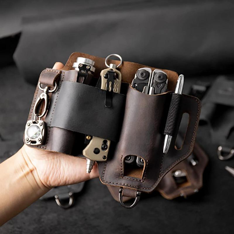 Men Leather EDCs Organizer She - Edc Carry Flashlight reseña y precio