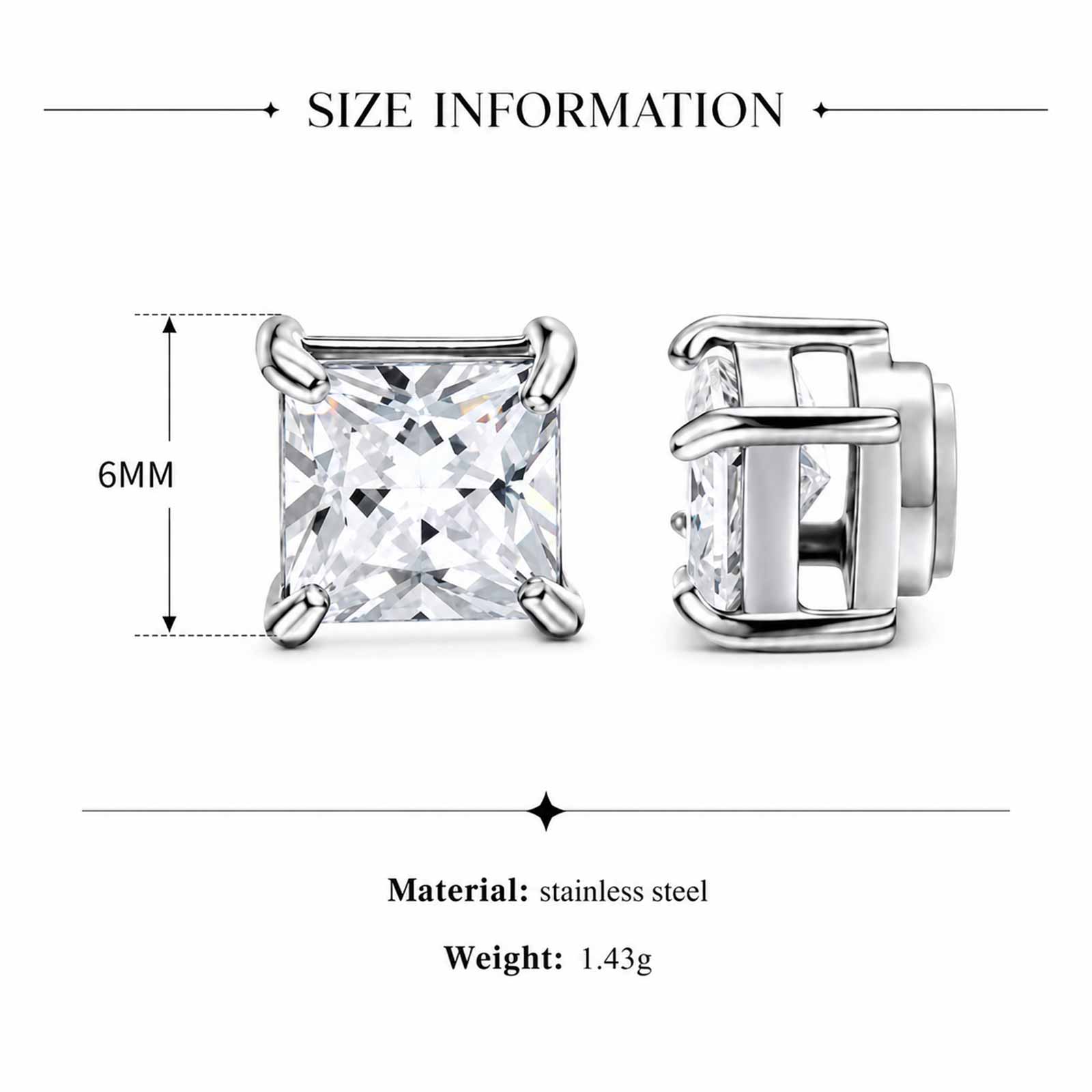Square Zirconia Magnetic Clip  - Money Clip Magnetic reseña y precio