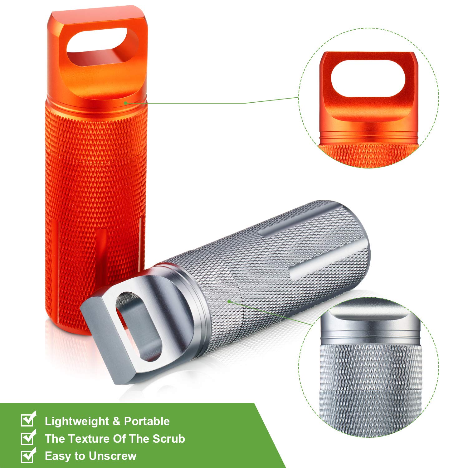 1Pack Aluminum Outdoor Dry Con - Pill Fob Capsule reseña y precio
