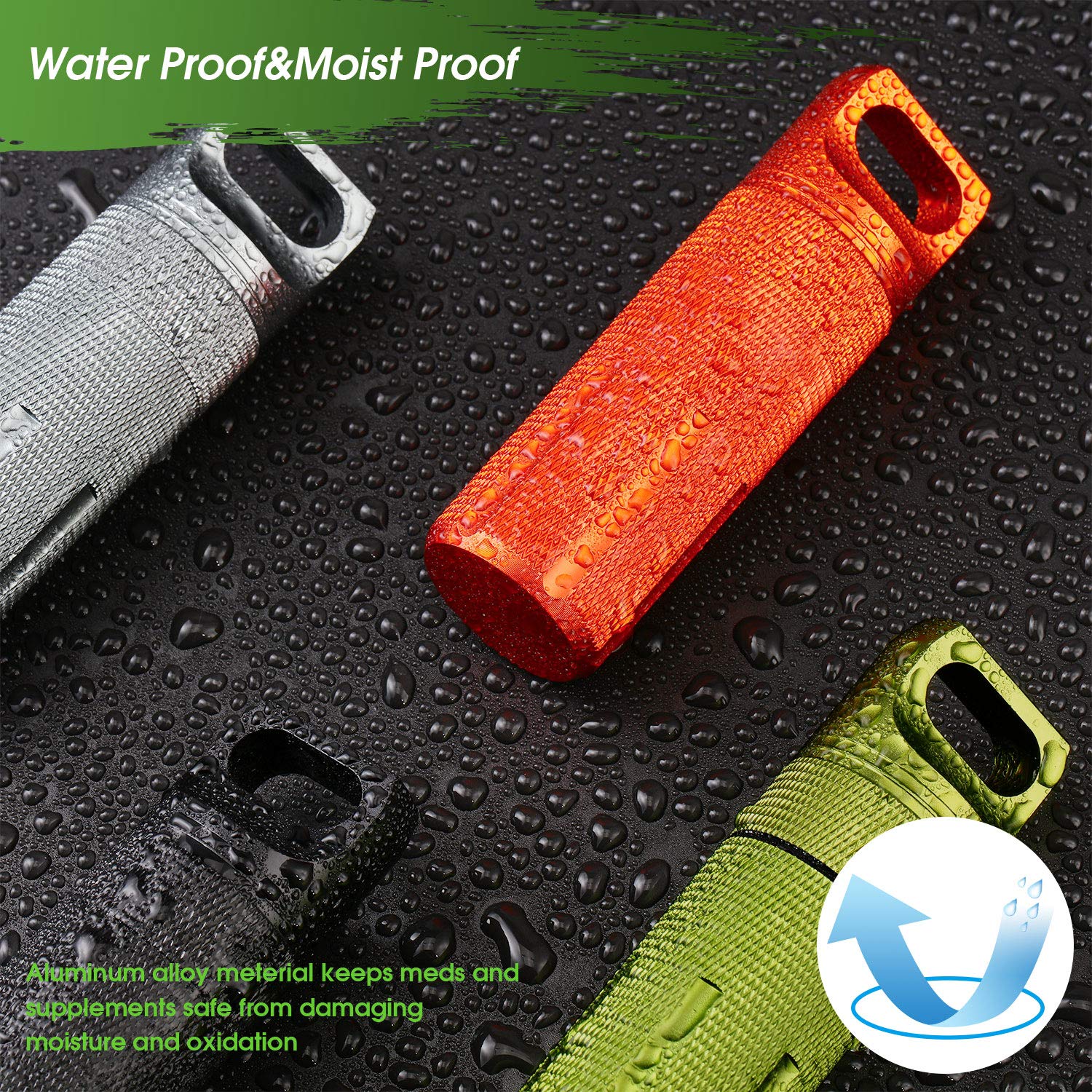 1Pack Aluminum Outdoor Dry Con - Pill Fob Capsule reseña y precio