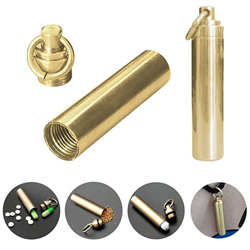 1 PC Solid Brass Waterproof Pi - Pill Fob Capsule reseña y precio
