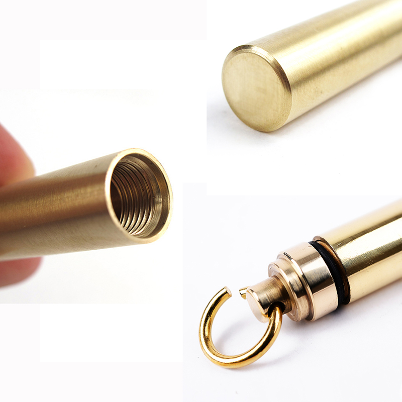 1 PC Solid Brass Waterproof Pi - Pill Fob Capsule reseña y precio