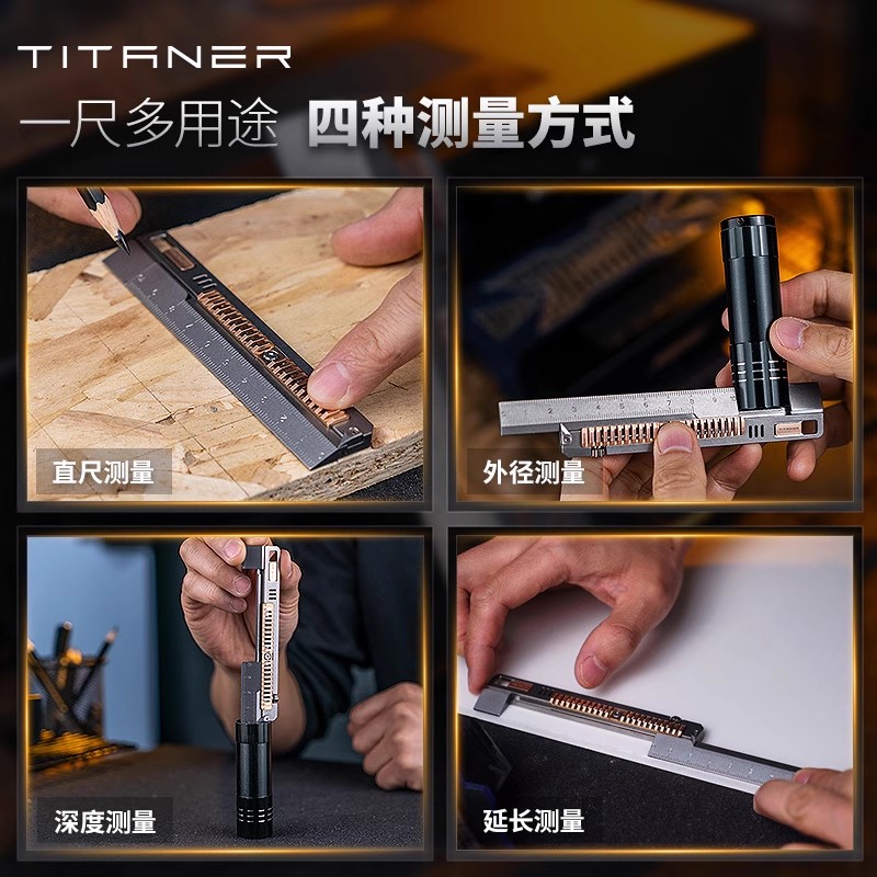 TITANER Stone Wash Titanium Al - Leather Edc. Carry Pouch reseña y precio