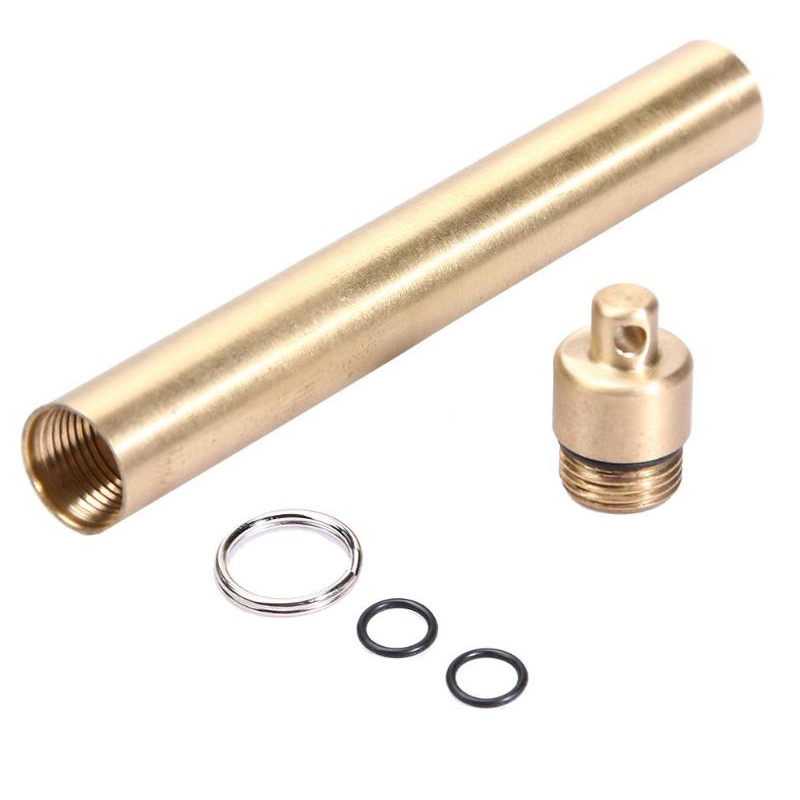 Brass Airtight Watertight Stor - Pill Fob Capsule reseña y precio