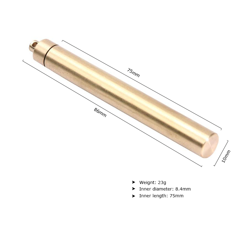 Brass Airtight Watertight Stor - Pill Fob Capsule reseña y precio