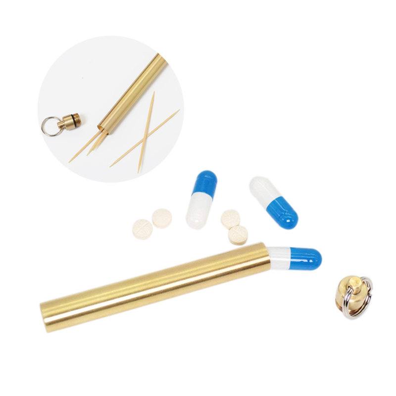Brass Airtight Watertight Stor - Pill Fob Capsule reseña y precio