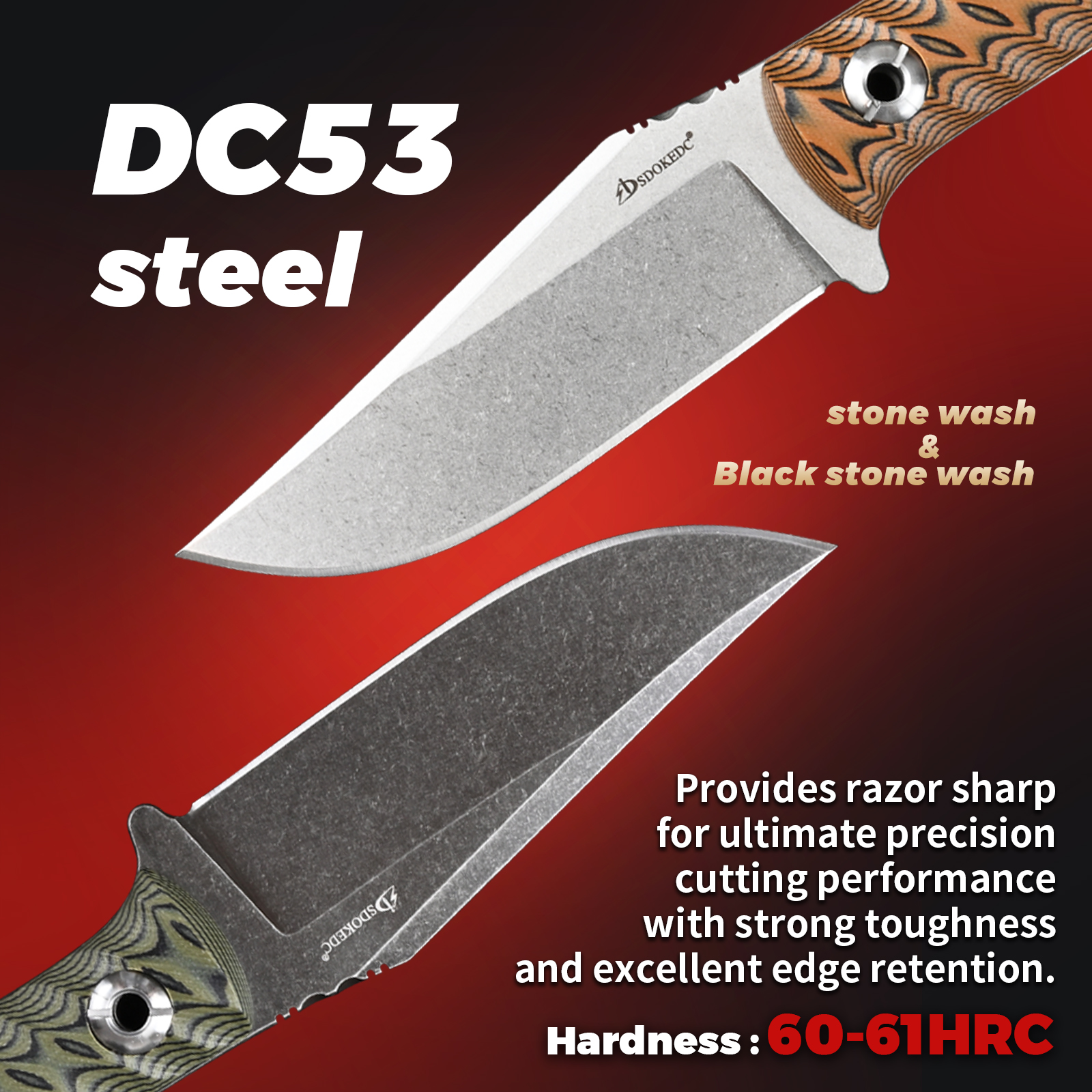 SDOKEDC Portable EDC Carry Cut - Edc Carry Fixed Blade Knife reseña y precio