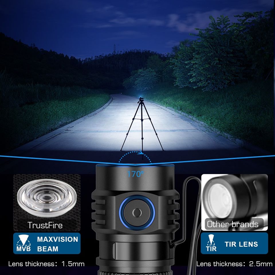 Trustfire MC1 Usb Rechargeable - Edc Carry Flashlight reseña y precio